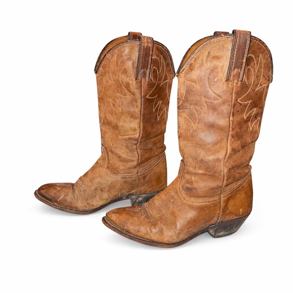 Durango Brown Western Cowboy Boots Women’s 6.5 | Classic Leather Broken In - Picture 5 of 7